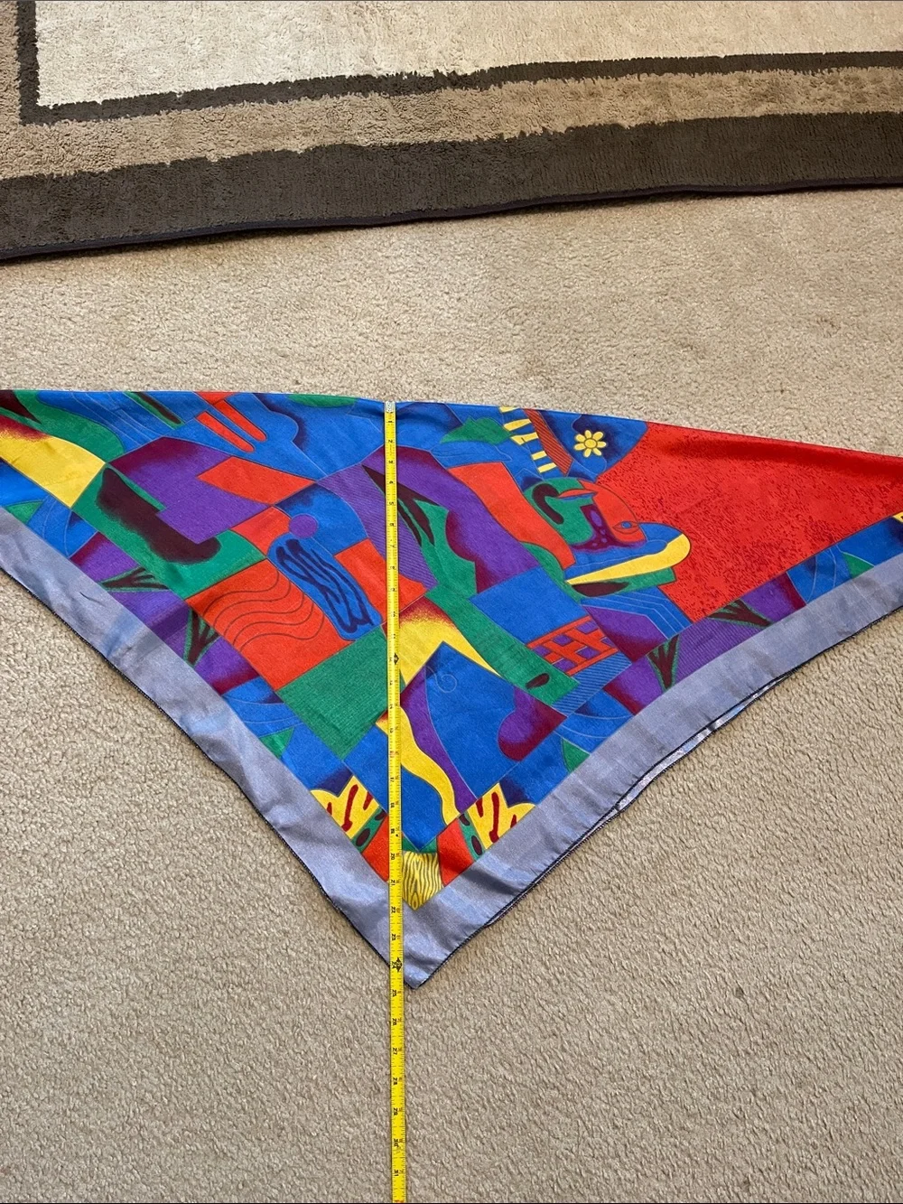 Vibrant Abstract Multicolor Wall Tapestry - Colorful Geometric Art
